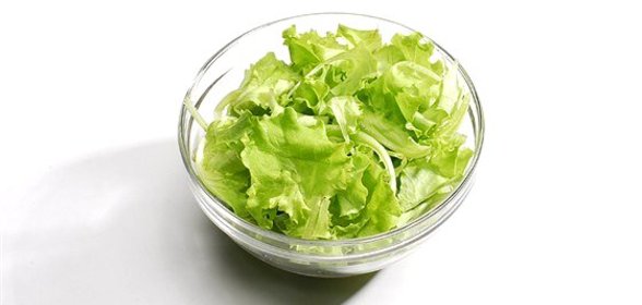 Зеленый салат с винегретом