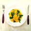 Морковное пюре с куркумой и базиликом