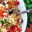 Кускус с болгарским перцем, фетой и мятой