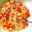 Итальянский салат с ветчиной, сыром и овощами