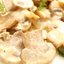 Салат из свежих грибов со сливочно-сырным соусом