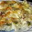 Рисовая запеканка с курицей и соусом бешамель