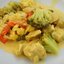 Куриное филе с овощами в соусе Карри