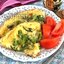 Омлет с брокколи и козьим сыром