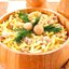 Салат с грибами, блинчиками и луком
