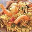 Плов с креветками и мидиями
