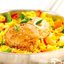 Свиные котлеты с рисом и овощами