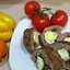 Рулет из индейки с грибами и яйцами