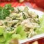 Салат с отварной курицей, свежими огурцами и орехами