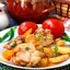Кролик с тыквой и картофелем в горшочках