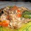 Тушеный кролик с грибами в молоке