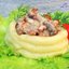 Лисички жареные в картофельной корзинке