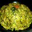 Стручковая фасоль с яйцом и грецким орехом