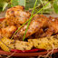 Куриные крылышки в соусе барбекю с картофельными дольками