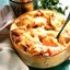 Соленая треска и картофельное пюре, запеченные с майонезом