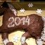 Новогодний пирог "Лошадь 2014"
