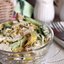 Салат из молодой капусты с курицей и яичными блинчиками
