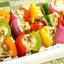 Шашлык из маринованной курицы и цукини
