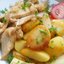 Картофель с куриным филе и соевым соусом