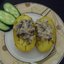 Печеный картофель с грибами