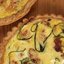 Французский пирог Киш с беконом и цуккини