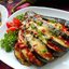 Баклажаны, запеченные с сыром и помидорами