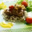 Куриные бедра тушенные с овощами