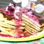 Панкейки из кукурузных хлопьев с вишневым соусом