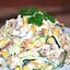 Салат с блинами и курицей