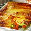 Картофельная запеканка с мясом индейки и клюквенным соусом
