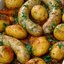 Печеный картофель с колбасками