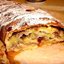 Штрудель с ревенем, сушеной клюквой и грецкими орехами