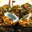 Сырные шарики с фисташками и виноградом