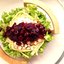 Салат со свеклой, вишней, сыром и орехами