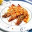 Креветки с помидорами и фетой