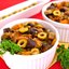 Баклажаны, тушенные с оливками и помидорами