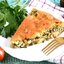 Кефирный пирог с сардинами, яйцом и зеленью