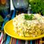 Салат с сельдью, овощами и яблоками