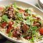 Салат с сосисками и кускусом