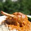 Курица карри со сливками и паровым рисом