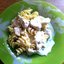 Макароны с курицей в сливочном соусе