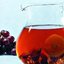 Быстрый компот из винограда, апельсина и зеленого чая