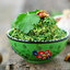 Шпинат с кунжутом и чесноком