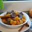 Куриная печень с тыквой и яблоками
