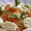 Острый салат с курицей и омлетом