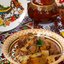 Жаркое с мясом, картофелем и грибами в горшочках