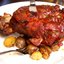 Свиная рулька в пиве с отварным картофелем