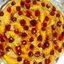 Ореховый пирог с персиками и малиной