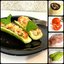 Запеченные кабачки с куриным филе