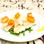 Макрурус с рисом басмати и соте из шпината и рукколы